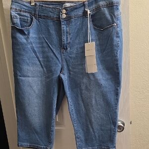 NEW Honey & Bristle High Rise Denim Capri Jeans Size 20W